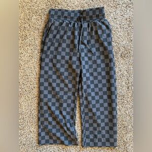 Albion Fit Slate Checkered Wide Leg Pants